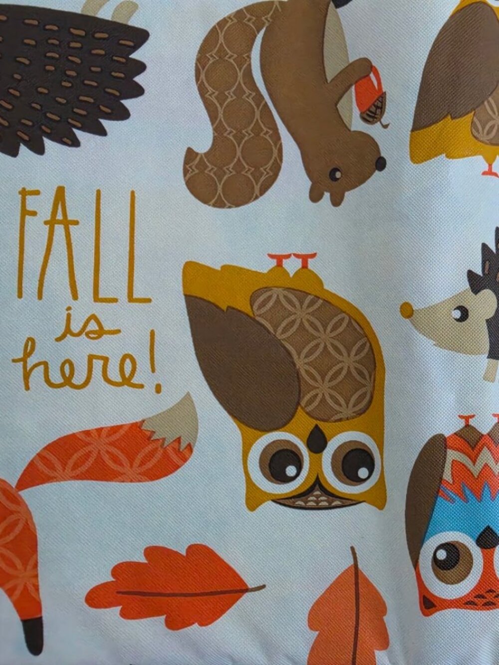Fall Autumn Owl Vinyl Tablecloth 70" PEVA Thanksgiving Harvest Decor.